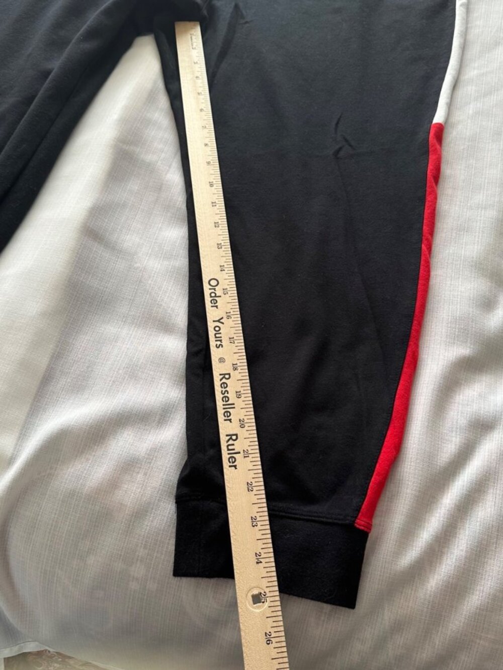 Tommy Hilfiger Sport Womens Black Joggers 2X Colorblock Red White Cotton Blend - Picture 6 of 9